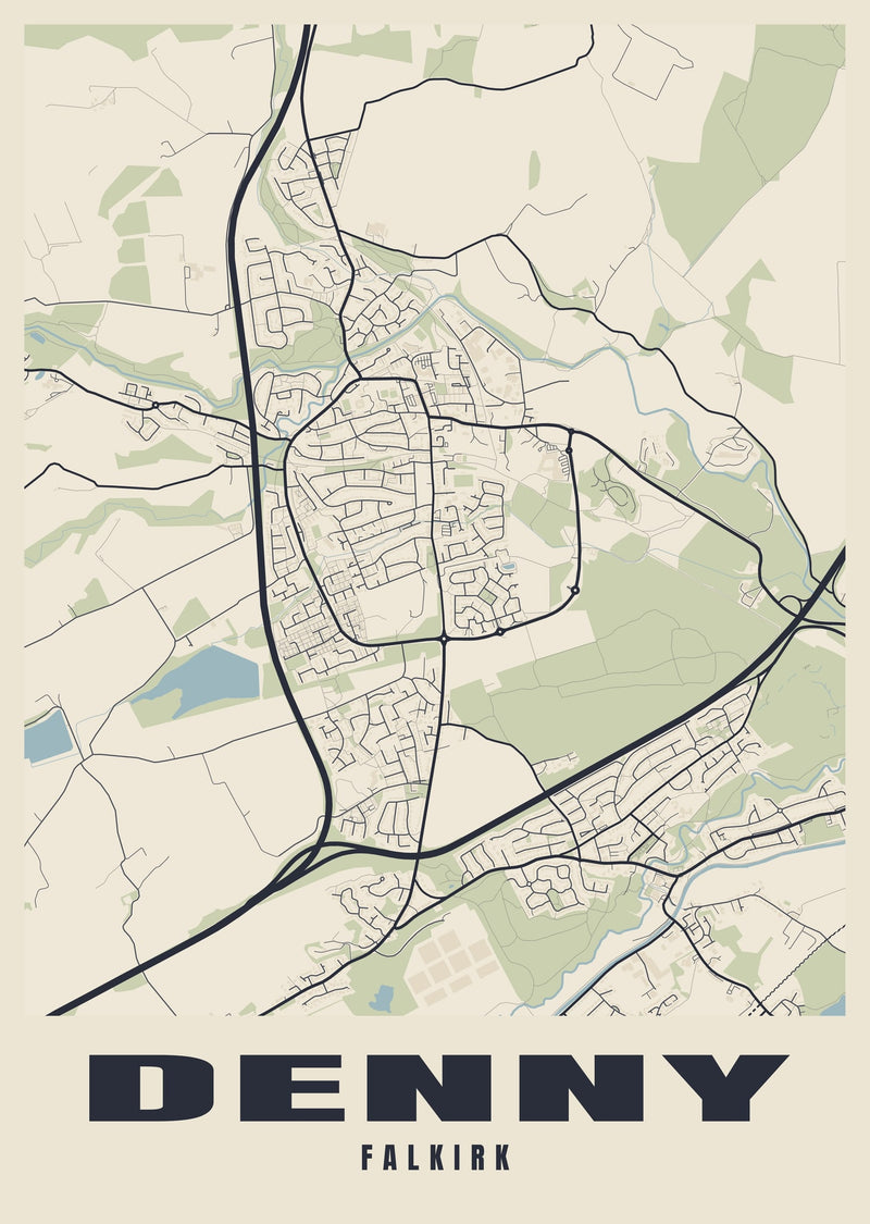 Denny Street Map Poster