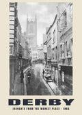 Irongate from the Market Place, Derby — Historic photograph print, 1866