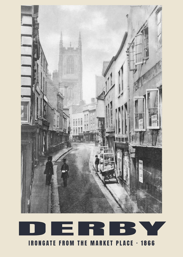 Irongate od strony Market Place, Derby — 1866