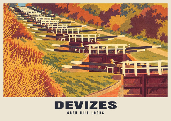 Caen Hill Locks, Devizes Poster