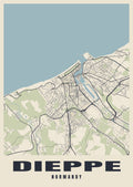 Street map poster of Dieppe, Normandy