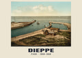 Piers, Dieppe, 1890–1900 heritage photograph