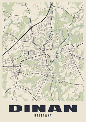 Dinan Street Map Poster