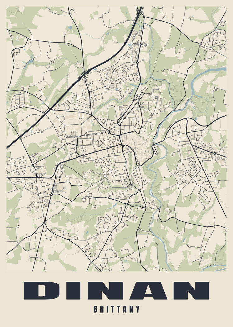 Dinan Street Map Poster