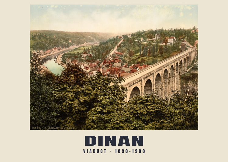 Viadukt, Dinan — 1890–1900 · Historischer Photochromdruck