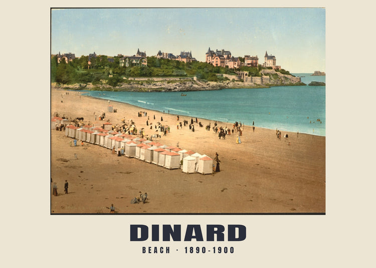 Plaża, Dinard — 1890–1900 · Wydruk dawnego fotochromu
