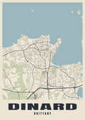 Street map poster of Dinard, Brittany