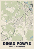 Street map poster of Dinas Powys, Vale of Glamorgan