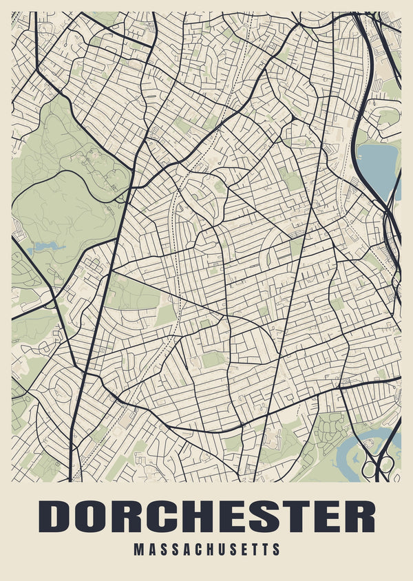 Dorchester Street Map Poster