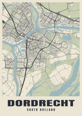 Street map poster of Dordrecht, South Holland