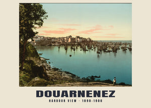 Harbour View, Douarnenez — 1890–1900 · Vintage photochrom print