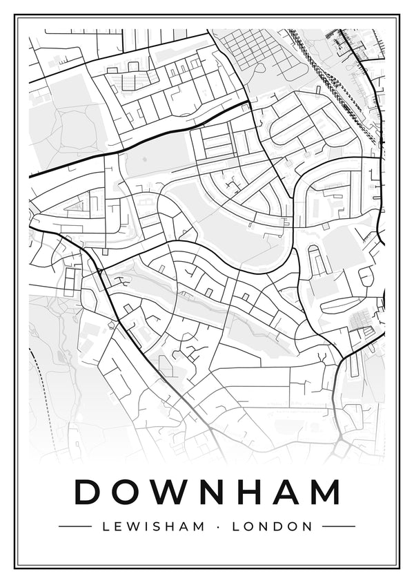 Downham Street Map Poster