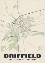 Street map poster of Driffield, East Riding of Yorkshire