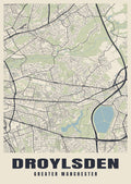 Street map poster of Droylsden, Greater Manchester