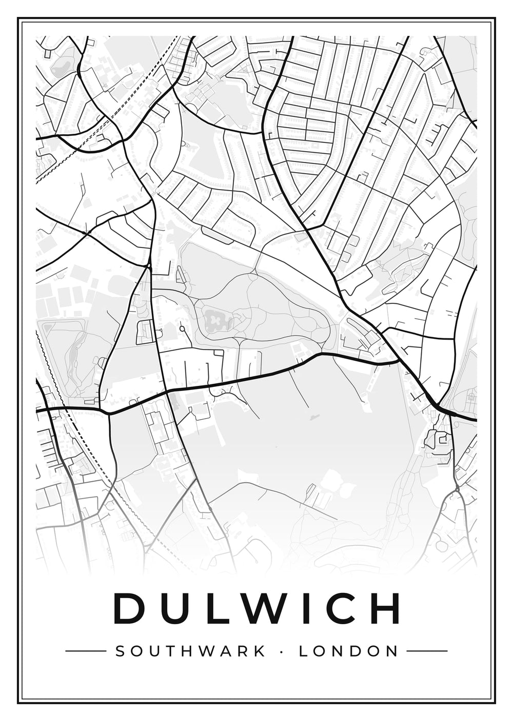 Dulwich Street Map Poster