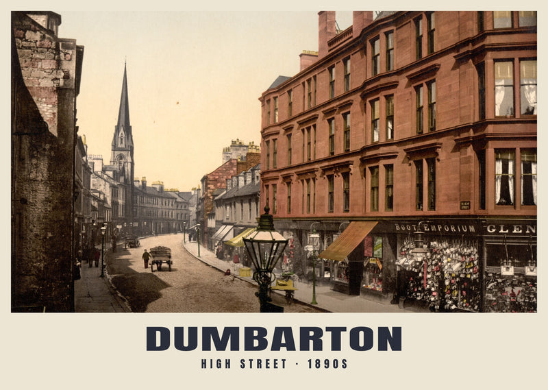High Street, Dumbarton, c. 1890–1900 Heritage Print