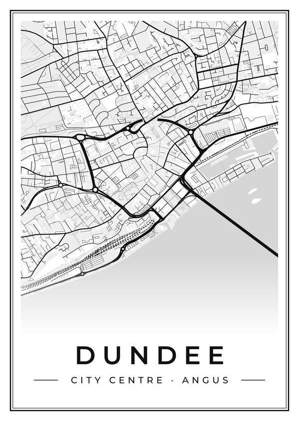 Dundee City Centre Street Map Poster