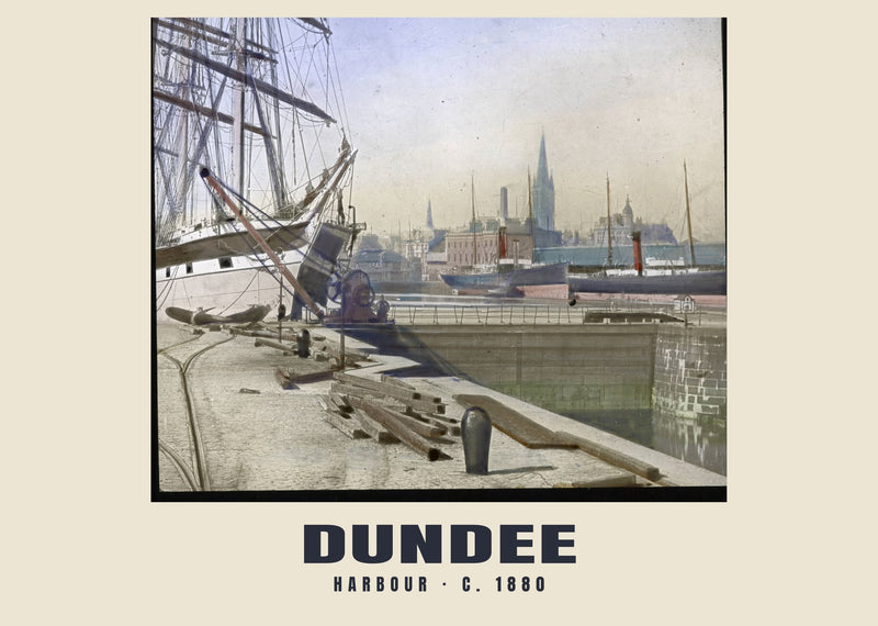 Puerto, Dundee — c. 1880 · Lámina fotográfica histórica