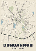 Street map poster of Dungannon, County Tyrone