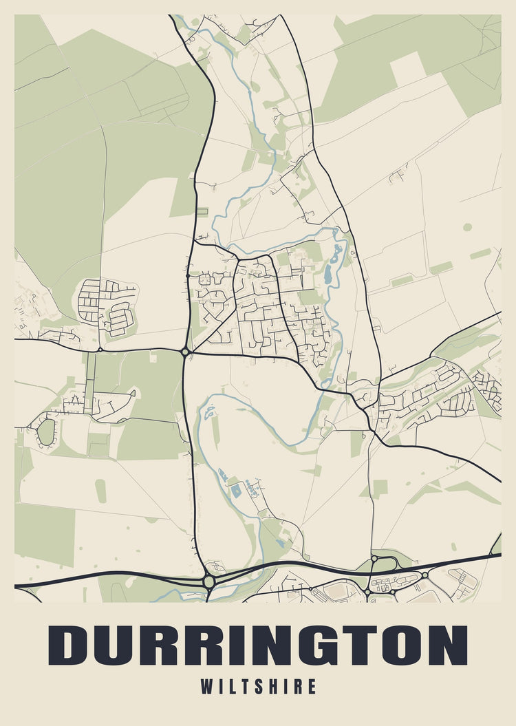 Durrington Street Map Poster