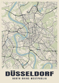 Street map poster of Düsseldorf, North Rhine-Westphalia