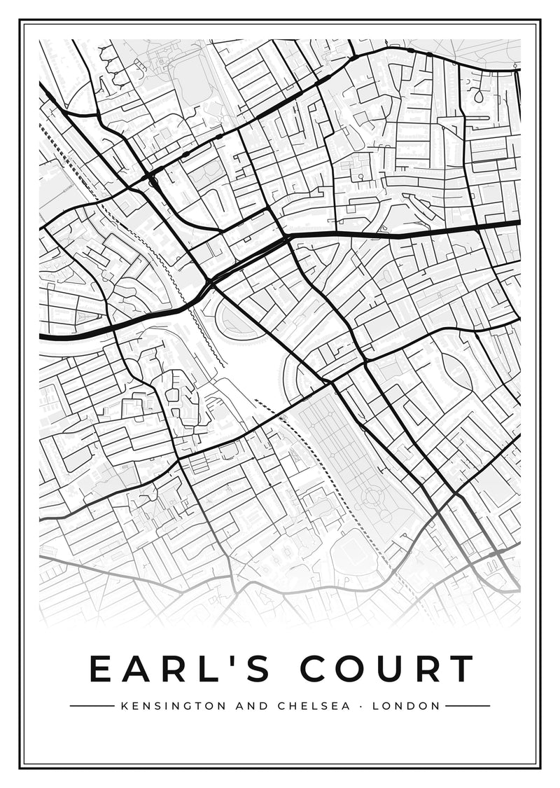 Earl's Court Street Map Poster