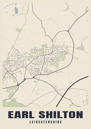 Earl Shilton Street Map Poster