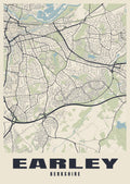 Street map poster of Earley, Berkshire