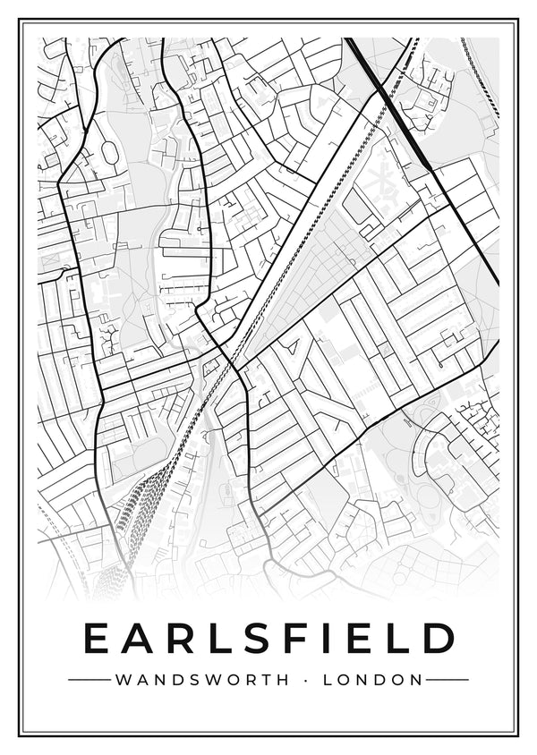 Earlsfield Street Map Poster