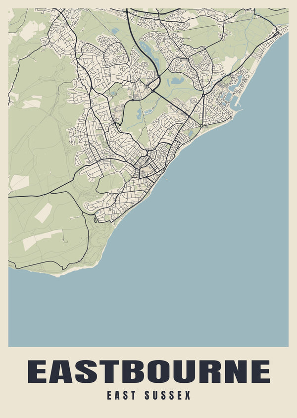 Eastbourne Street Map Poster