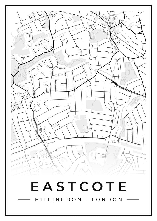Eastcote Street Map Poster