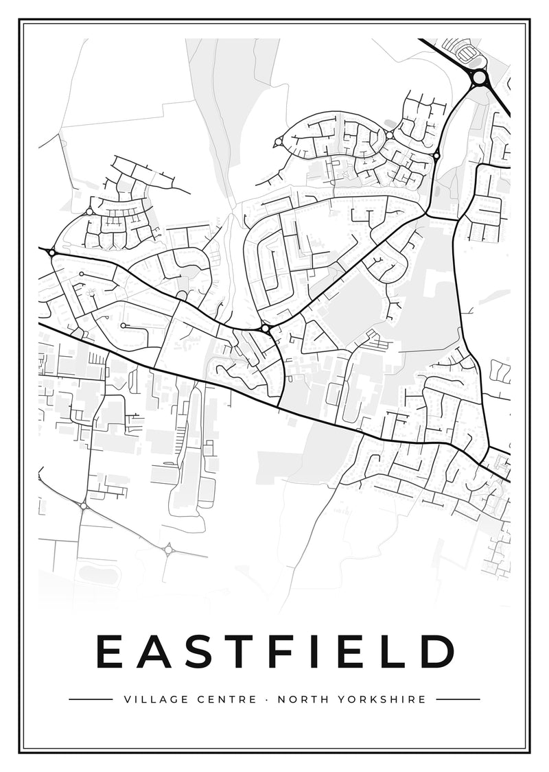 Eastfield Village Centre Street Map Poster