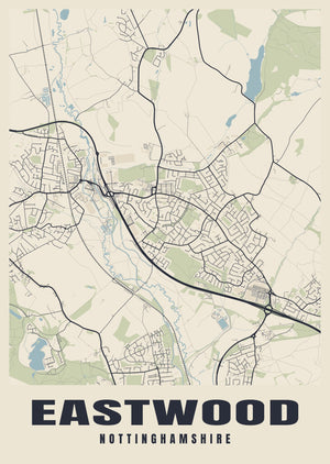 Eastwood Street Map Poster