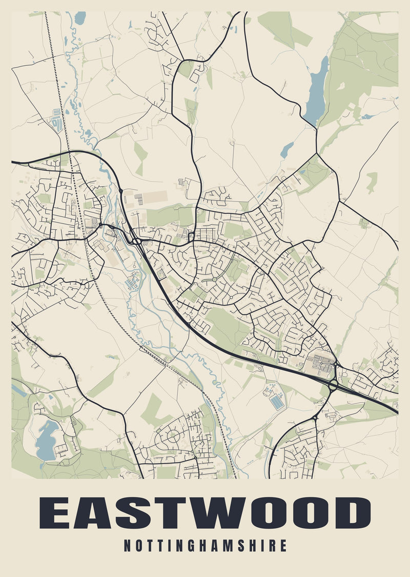 Eastwood Street Map Poster
