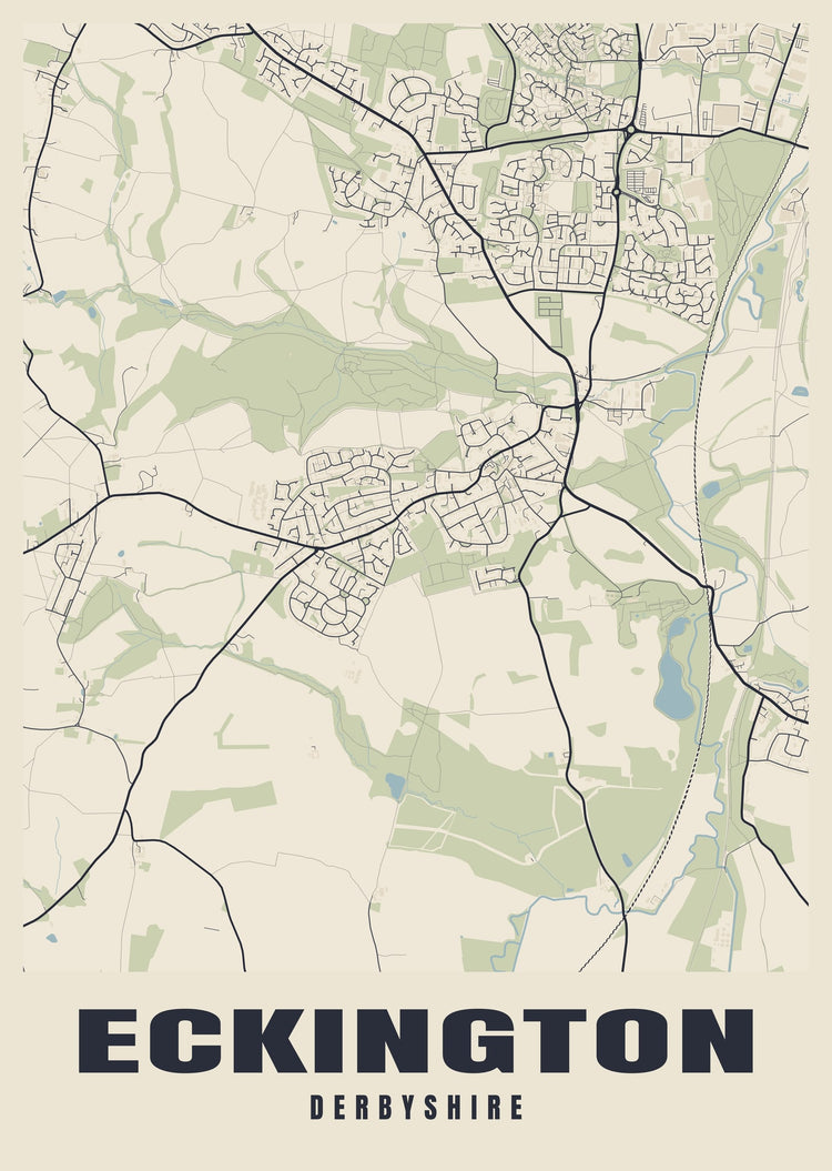Eckington Street Map Poster