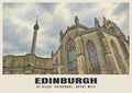 St Giles' Cathedral, Royal Mile, Edinburgh poster, British Heritage style