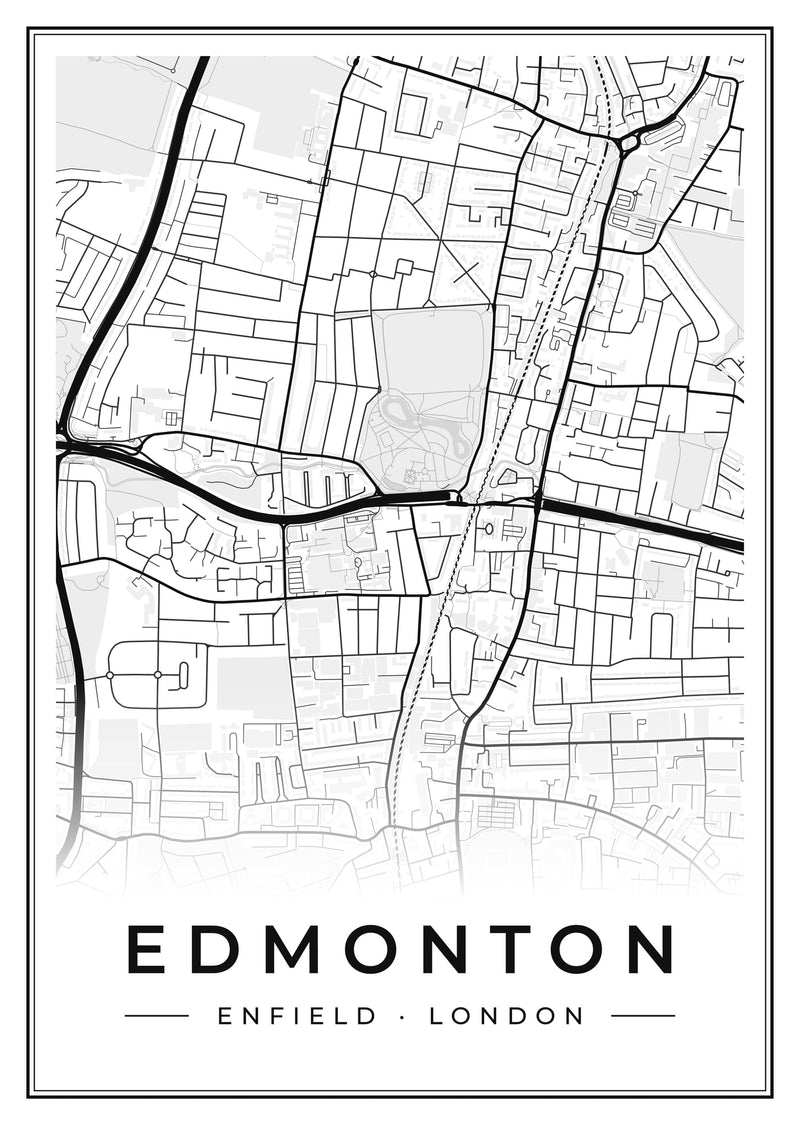 Edmonton Street Map Poster
