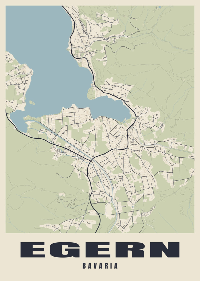 Egern Street Map Poster