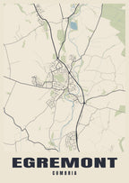 Street map poster of Egremont, Cumbria