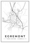 Street map poster of Egremont town centre, Cumbria