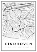 Street map poster of Eindhoven city centre, North Brabant
