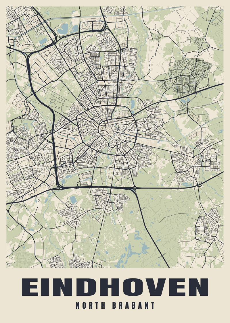 Eindhoven Street Map Poster