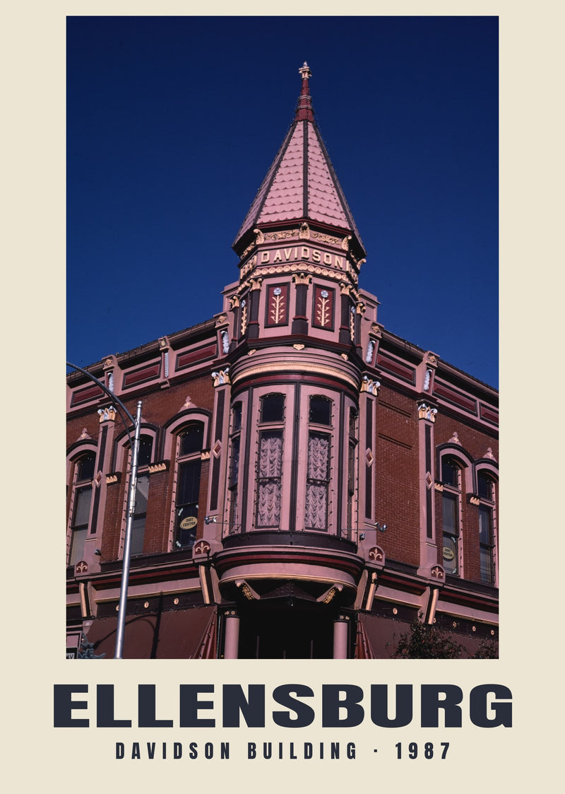 Davidson Building, Ellensburg, Washington — 1987 · Historische fotoprint