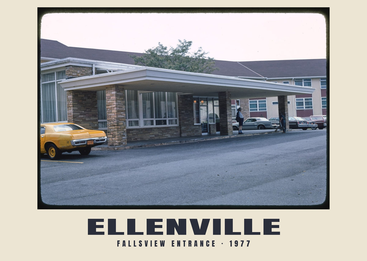 Fallsview Entrance, Ellenville, New York — Historic photograph print, 1977