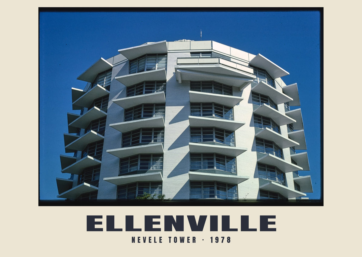Nevele Tower, Ellenville, New York — Historic photograph print, 1978