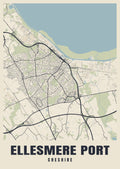 Street map poster of Ellesmere Port, Cheshire