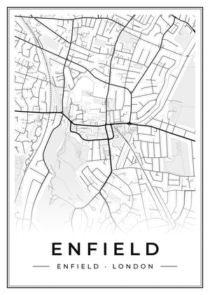 Enfield Street Map Poster