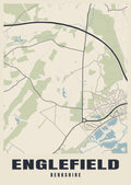 Street map poster of Englefield, Berkshire