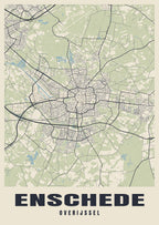 Street map poster of Enschede, Overijssel