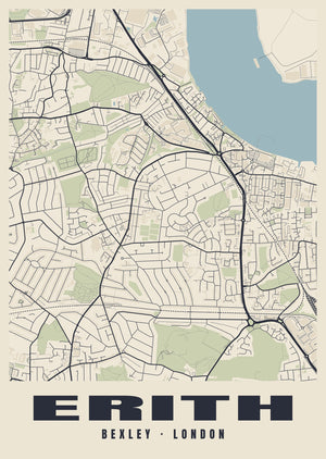 Erith Heritage Street Map Poster